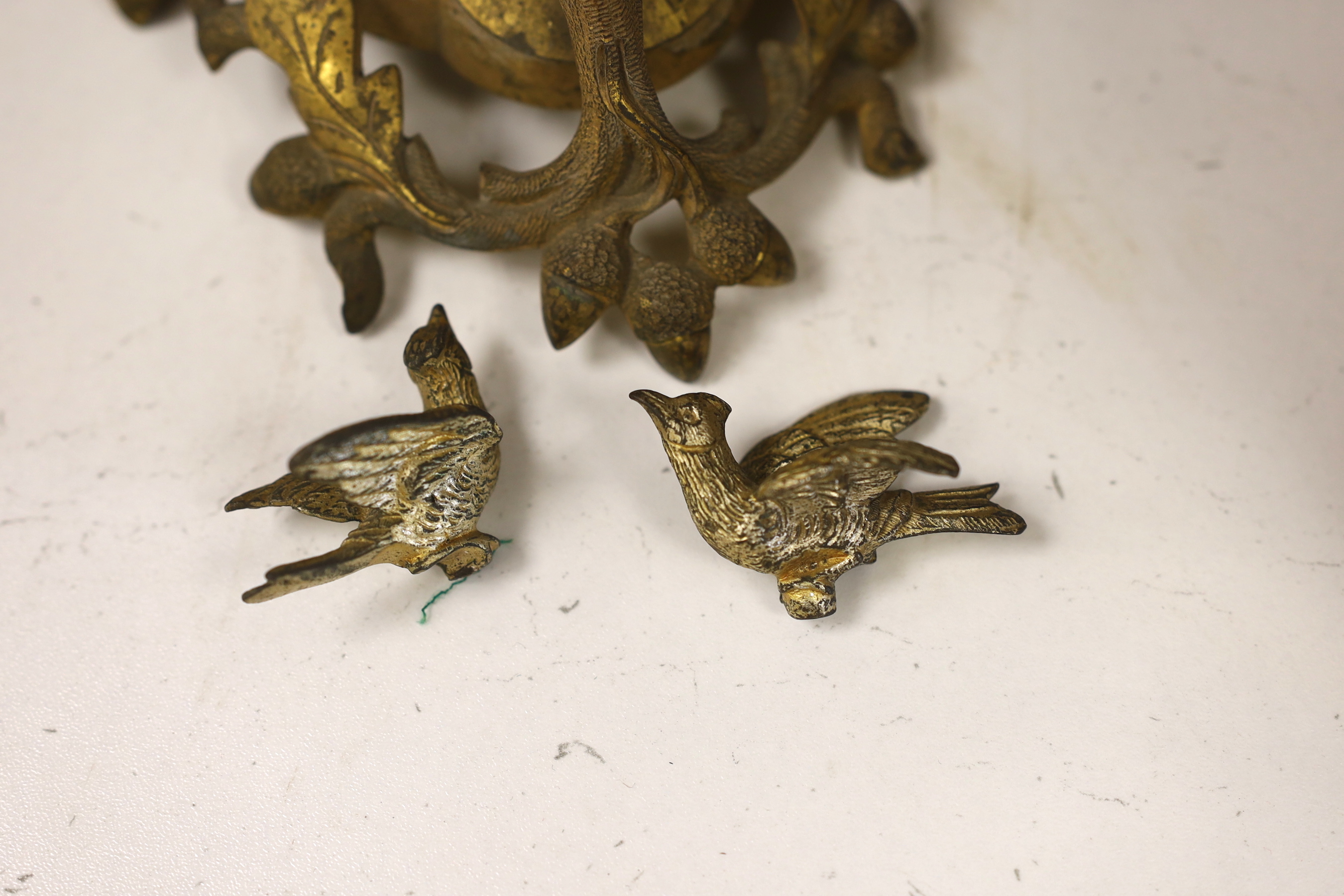 A 19th century Bohemian overlaid glass trumpet vase, on an ornate gilt metal stand, 44cm high